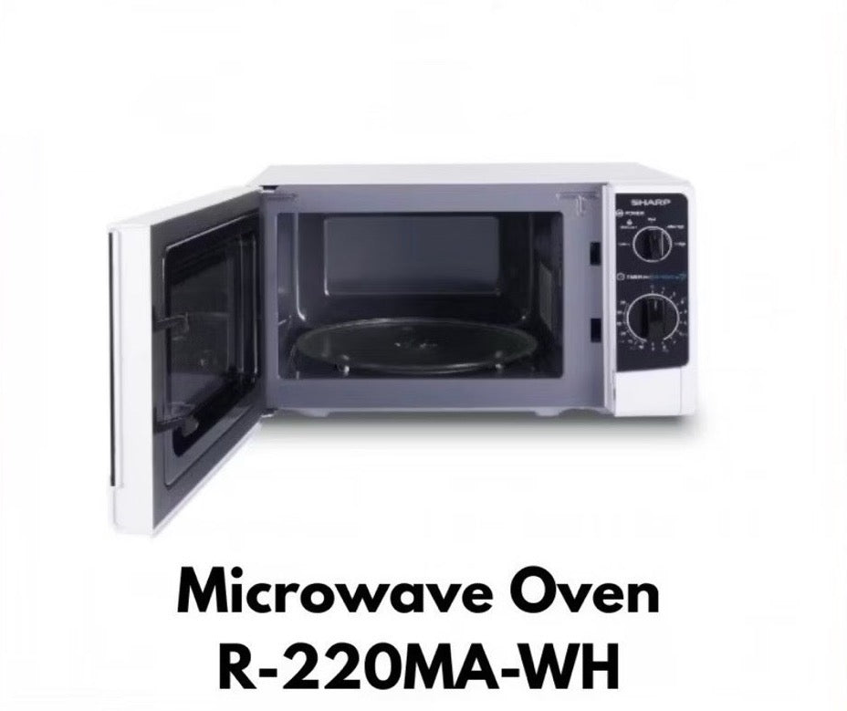 Sharp Microwave Oven R-220MA-WH/R220MAWH low watt 450watt Kapasitas 20L Garansi