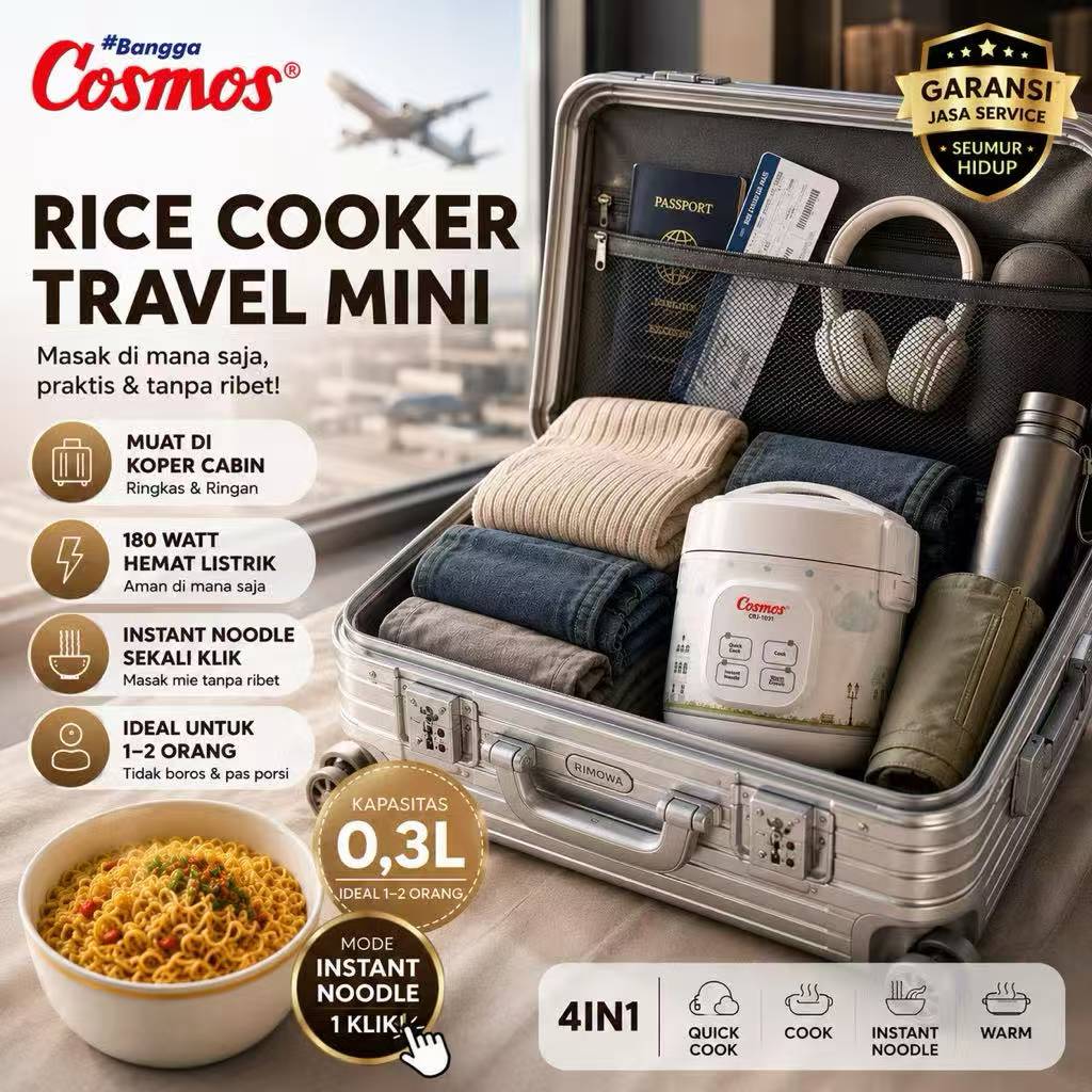 Cosmos Rice Cooker Mini Digital 4in1 CRJ-1031 - 0.3 L
