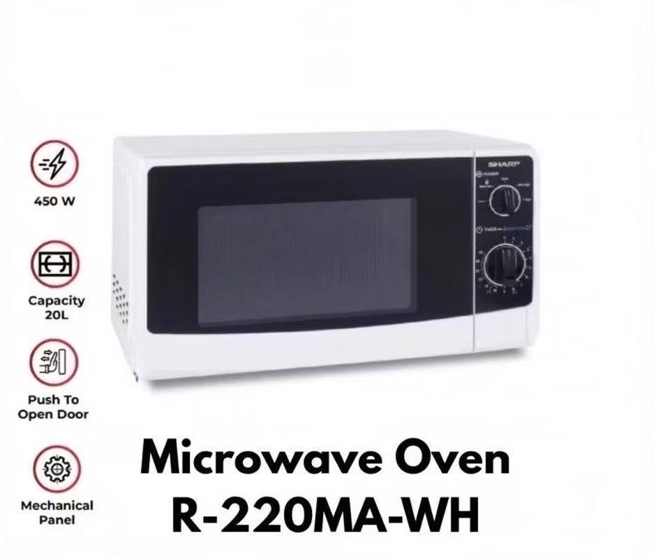 Sharp Microwave Oven R-220MA-WH/R220MAWH low watt 450watt Kapasitas 20L Garansi